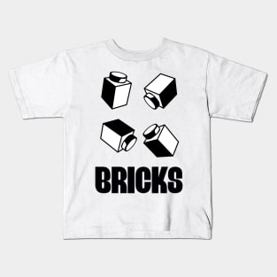 "BRICKS", by Customize My Minifig Kids T-Shirt